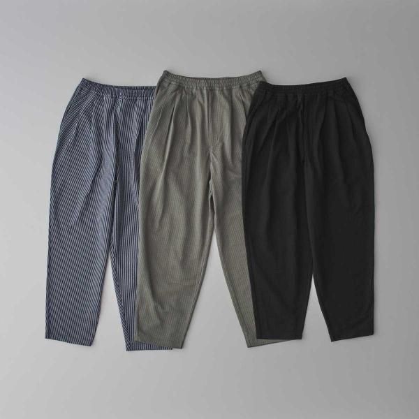CURLY SEERSUCKER 3 TUCK PANTS | イージーパンツ - RIZID CURLY SEERSUCKER 3 TUCK PANTS | イージーパンツ - RIZID