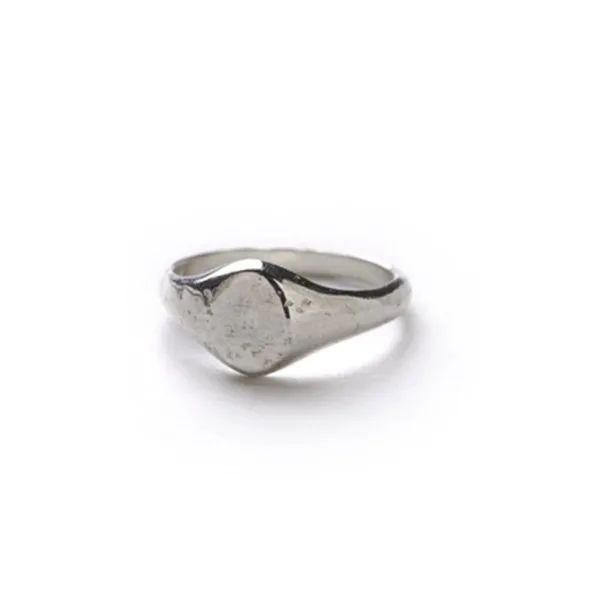 OLD JOE(ɥ硼)/NOVEL LIGHT (SMALL OVAL SIGNET RING / HAMMERED) 