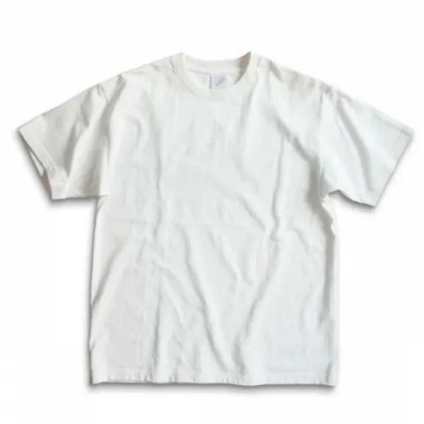 【WASEW】CHECK ONE SHIRT トワイライトグレー　Lサイズ SUMI INK-DYED LINEN JERSEY SIDE BUTTON HALF SLEEVE BIG T