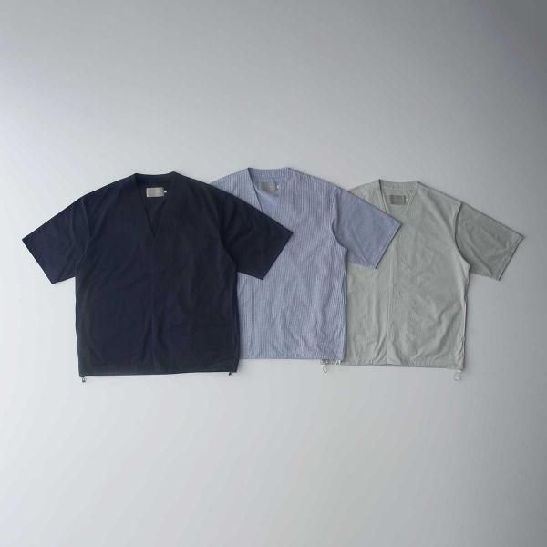 <img class='new_mark_img1' src='https://img.shop-pro.jp/img/new/icons1.gif' style='border:none;display:inline;margin:0px;padding:0px;width:auto;' />CURLY(꡼)/SEERSUCKER COLLARLESS SHIRT