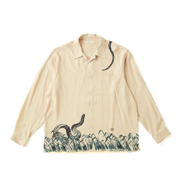 <img class='new_mark_img1' src='https://img.shop-pro.jp/img/new/icons1.gif' style='border:none;display:inline;margin:0px;padding:0px;width:auto;' />old Joe(ɥ硼)/ORIGINAL PRINTED OPEN COLLAR SHIRTS Hebi Long-sleeve 