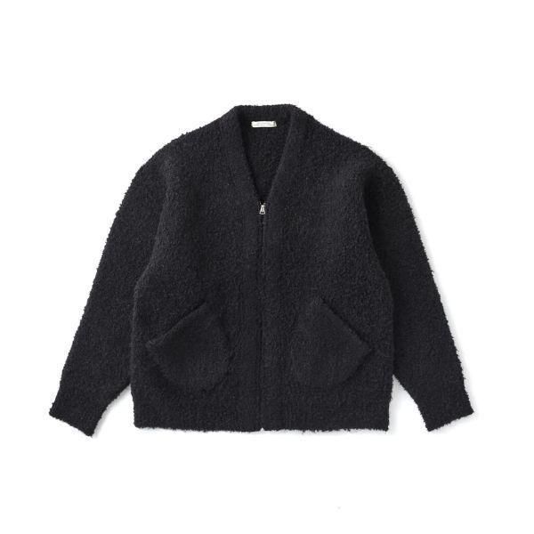 OLD JOE | BOUCLE ALPAKA ZIP CARDIGAN - RIZID