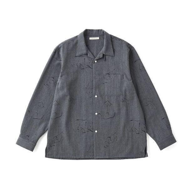 OLD JOE(オールドジョー)/ORIGINAL PRINTED OPEN COLLAR SHIRTS (Animal Drawing) Long-sleeve