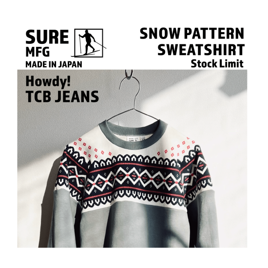 Howdy!TCB Sure's Snow pattern sweat shirt