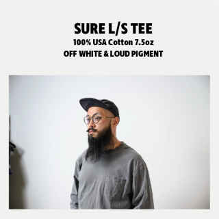 SURE'S LS T-Shirt Off White and Loud Pigment