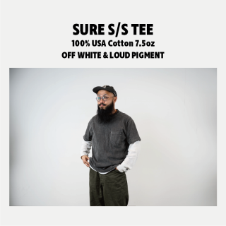 SURE'S SS T-Shirt Off white and Loud Black