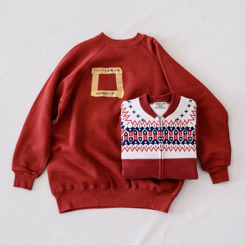 50's Snow pattern Full Zip Sweatshirt