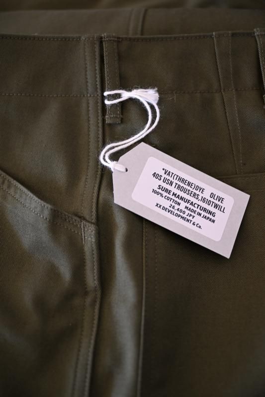 パンツ XXDEVELOPMENT 40'S USN TROUSERS 36 xx-development-sure-mfg-1940s-