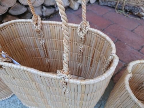 蒜山がま細工　手提げ 中　 伝統工芸　トートバッグ　かごバッグ　籠　岡山県 蒜山がま細工 手提げ 中 伝統工芸 トートバッグ かごバッグ 籠