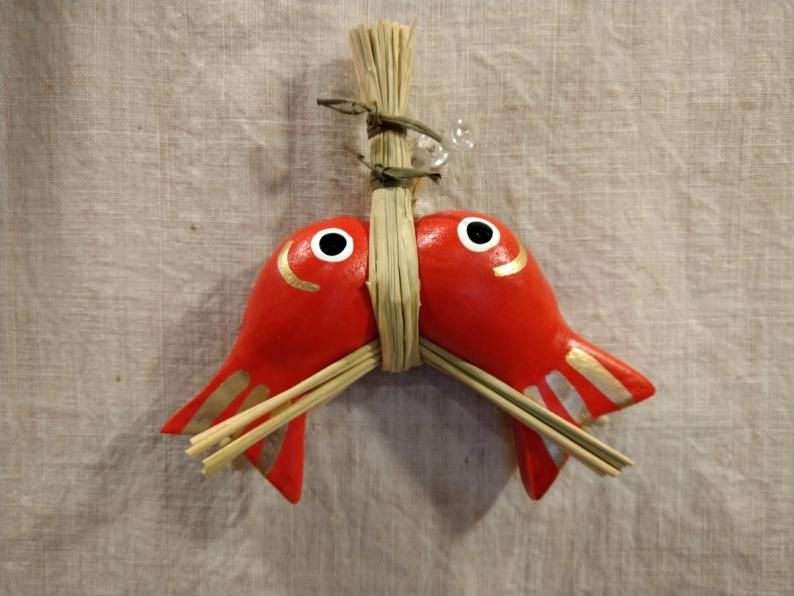 民芸品  土面 祝鯛 土鈴 - 工芸ギャラリー楽風
