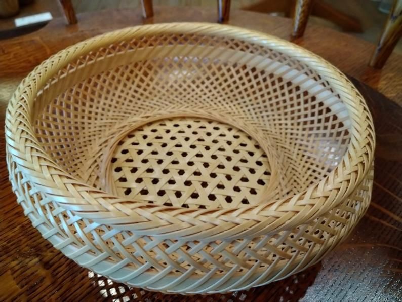 大分の竹かご 鉄鉢 小 - 工芸ギャラリー楽風