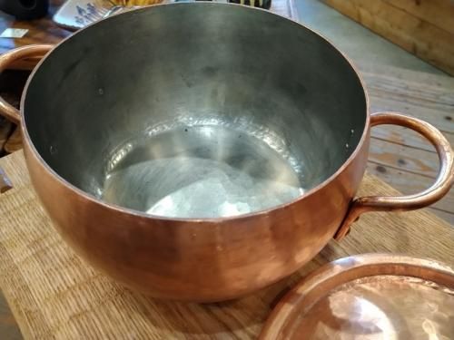 北村一男 鎚起銅器 シチュー鍋 大 - 工芸ギャラリー楽風 北村一男 鎚起銅器 シチュー鍋 大 - 工芸ギャラリー楽風