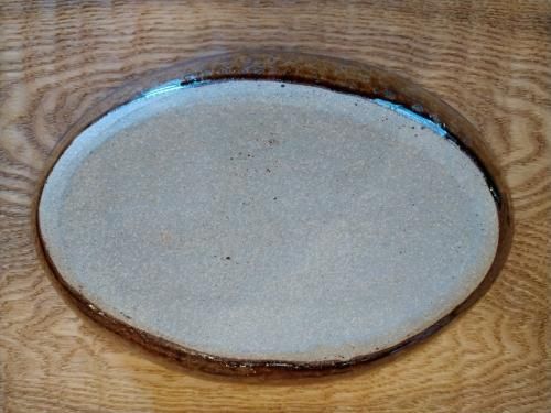 小代焼 ふもと窯 井上尚之 スリップウエアー楕円鉢 - 工芸ギャラリー楽風