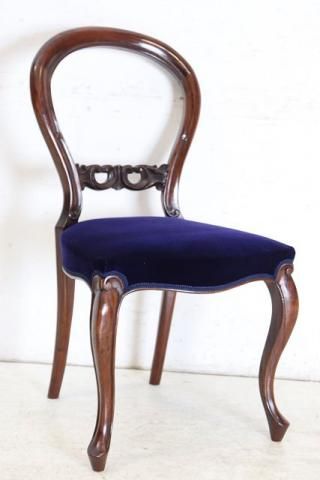 英国アンティーク家具 | ビクトリアン バルーンバックチェア 6脚セット