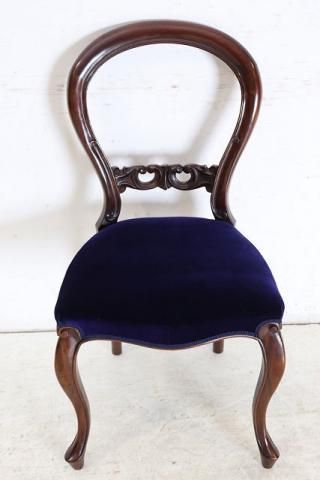 英国アンティーク家具 | ビクトリアン バルーンバックチェア 6脚セット