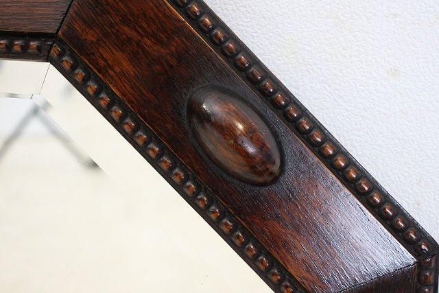 管343☆英国製☆アンティーク☆オーク☆クラシックミラー☆壁掛け鏡 管343☆英国製☆アンティーク☆オーク☆クラシックミラー☆壁掛け鏡