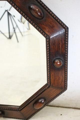 英国アンティーク | オーク彫刻 壁掛け鏡 - 【通販】英国アンティーク