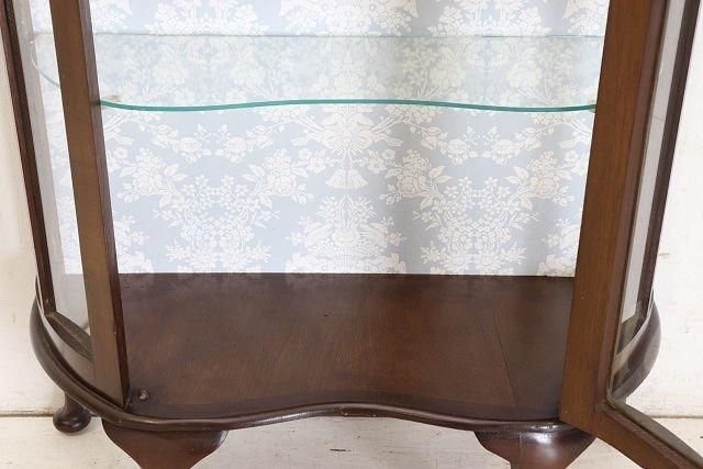 英国アンティーク家具 | ウォルナット ガラスキャビネット