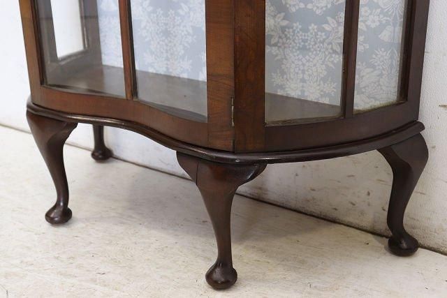 英国アンティーク家具 | ウォルナット ガラスキャビネット