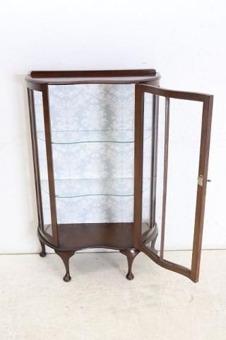 英国アンティーク家具 | ウォルナット ガラスキャビネット