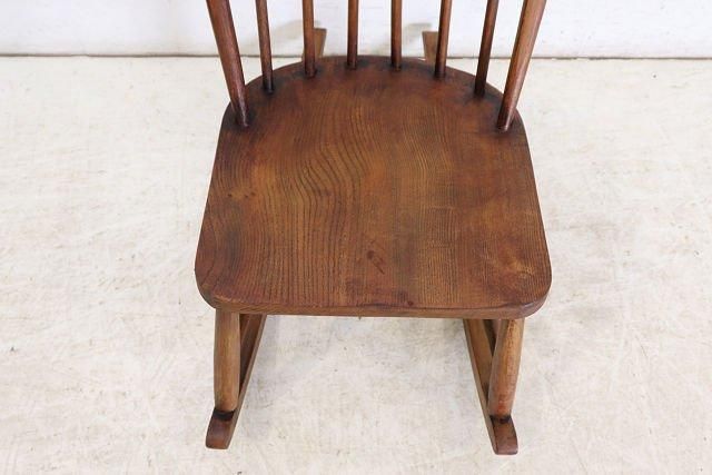 アンティーク　ボウバック　ロッキングチェア アンティーク調 木製ロッキングチェア（ブラウン）｜Y-KAGU(輸入家具屋