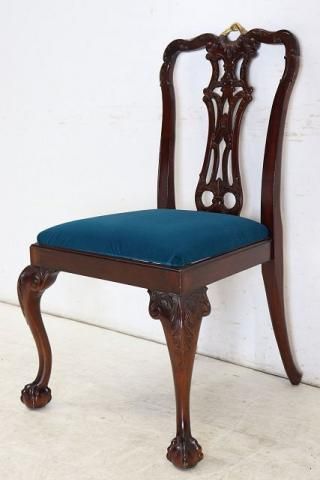 英国アンティーク家具 | チッペンデール様式 ダイニングチェア 4 英国アンティーク家具 | チッペンデール様式 ダイニングチェア 4