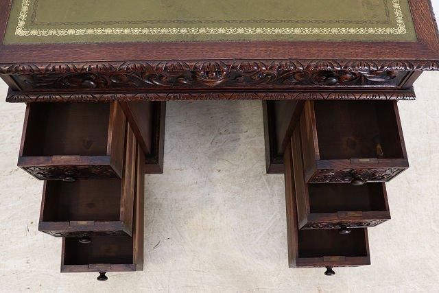 英国ビクトリアンレザーデスク | アンティーク家具 - 【通販 英国ビクトリアンレザーデスク | アンティーク家具 - 【通販
