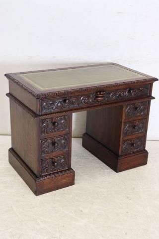 英国ビクトリアンレザーデスク | アンティーク家具 - 【通販 英国ビクトリアンレザーデスク | アンティーク家具 - 【通販