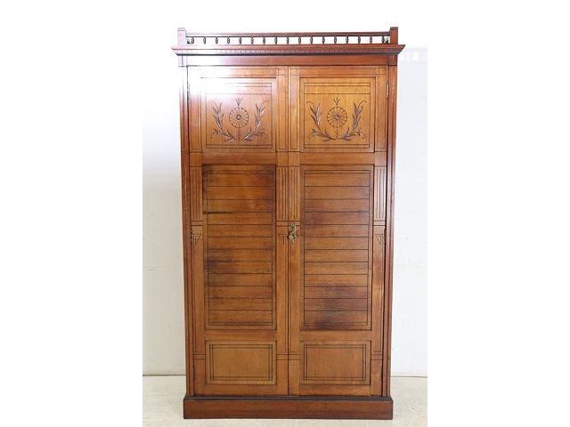 イギリス　ワードローブ　洋服タンス　アンティーク家具　クローゼット　無垢材 楽天市場】アンティーク ワードローブ コート掛け クローゼット