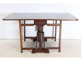 アンティーク家具 通販 1960年代 イギリス製 オーク ゲイトレッグ ダイニングテーブル バタフライテーブル 折りたたみ式 コンパクト収納 作業台 食卓 実用性抜群 〈商品番号 dt-3〉