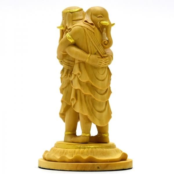小仏】柘植歓喜天（聖天）金泥付 総高8.8cm