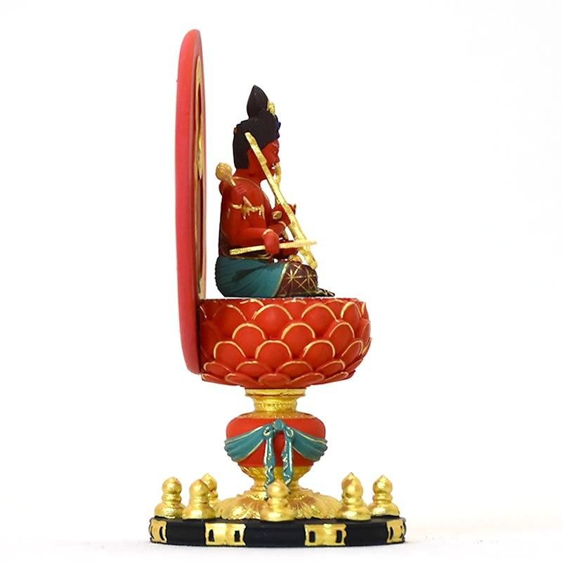 小仏】柘植愛染明王 極彩色 総高11.6cm