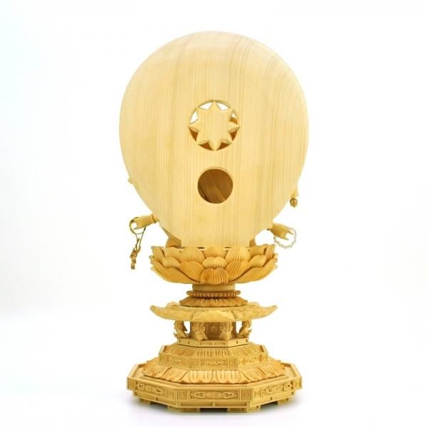 上彫【馬頭観音菩薩（馬頭明王）】 桧木 坐2.5寸 総高25.5cm 守護仏