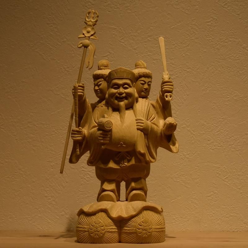 開運出世【三面大黒天像】現世利益　仏像　神像 圓徳院 三面大黒天 開運出世 良縁 仏像 MORITA 圓徳院祈祷開眼 三面
