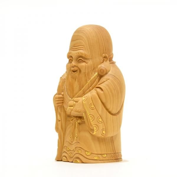 時代提げ物 七福神根付 天然素材 在銘【寿老人】高さ約7.6cm 重さ約50ｇ 根付(七福神：寿老人)(本黄楊・柘植) : EI-Trade Store - 通販 - Yahoo