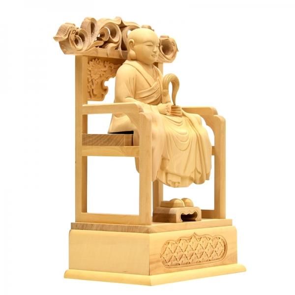 曹洞宗脇仏 柘植高祖道元（承陽大師）・太祖瑩山（常済大師）坐2.5寸セット