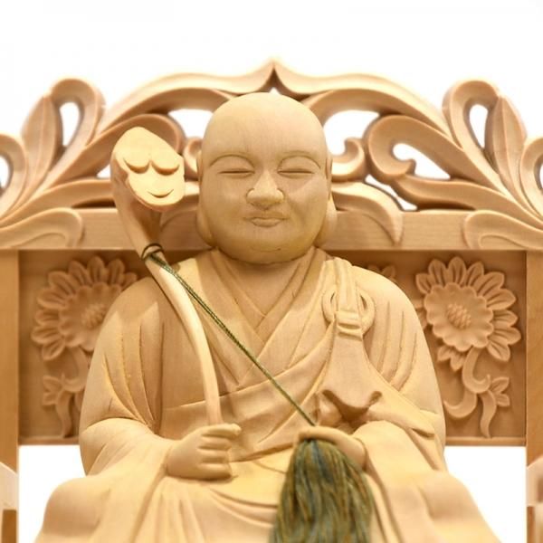 曹洞宗脇仏 柘植高祖道元（承陽大師）・太祖瑩山（常済大師）坐2.5寸セット