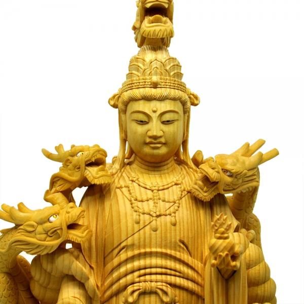 八大龍王】 桧木 立8.0寸 総高50cm