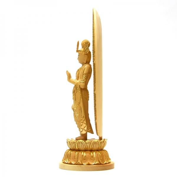 桧木薬師寺形薬師三尊像 切金 本尊坐3.0寸 脇仏立4.5寸