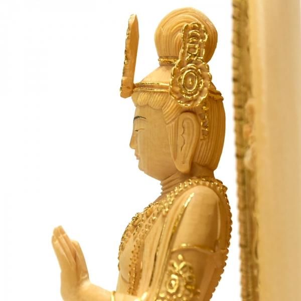 【修縁堂】43CM 欠損品 木彫仏像 薬師三尊立像 彫刻 本金 切金 檜材 桧木薬師寺形薬師三尊像 切金 本尊坐3.0寸 脇仏立4.5寸