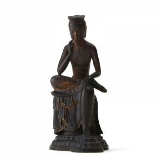 弥勒仏像の置物 工芸品 美術品 Amazon.co.jp: ブロンズ仏教美術弥勒菩薩半跏思惟像◇広隆寺の