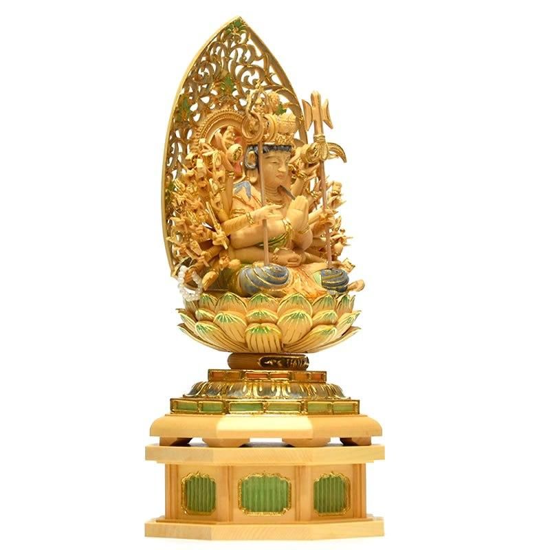 観音菩薩 自在観音菩薩 檜木 鎮宅辟邪 風水開運 美術工芸品 仏師で