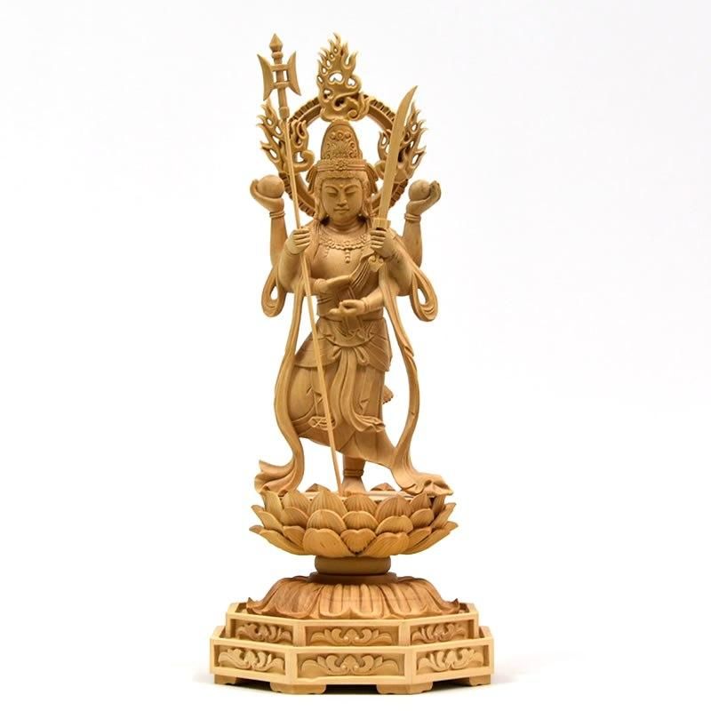 仏教工芸品 四天王像 多かれ Q版 一式 四天王 総柘植材 時代彫刻 古 仏教工芸品 四天王像 多かれ Q版 一式 四天王 総柘植材 時代彫刻 古