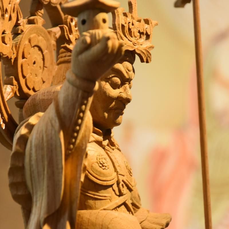 欅東寺（教王護国寺）形毘沙門天（多聞天）像 総高48㎝