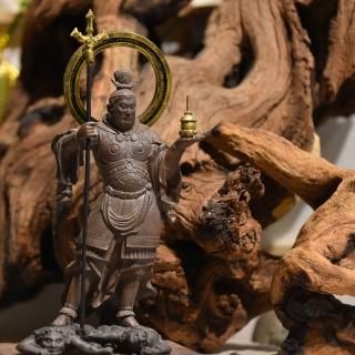 室町 江戸初期 毘沙門天 多聞天 木彫 仏像 毘沙門天（多聞天） - 【海宇工芸館 本店】｜木彫仏像・美術工芸