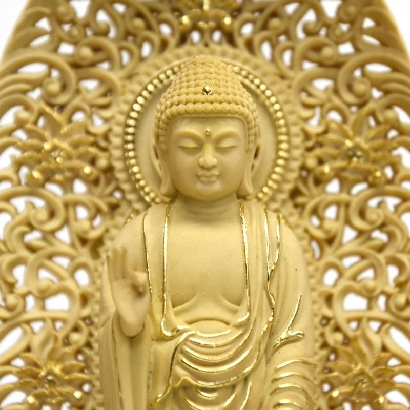 小仏】柘植阿弥陀三尊立像 切金