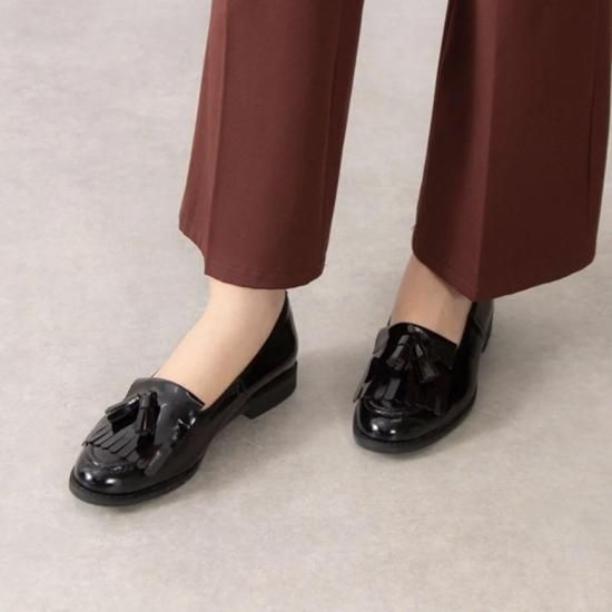 スイーパー ブラック エナメルローファー 厚底27cm スイーパー