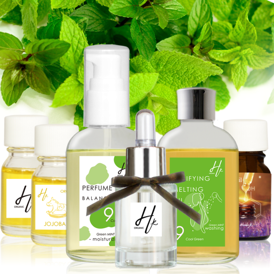 Organic Skin Care ラグジュアリーセットwith Organic Perfume No.9 Cool Green
