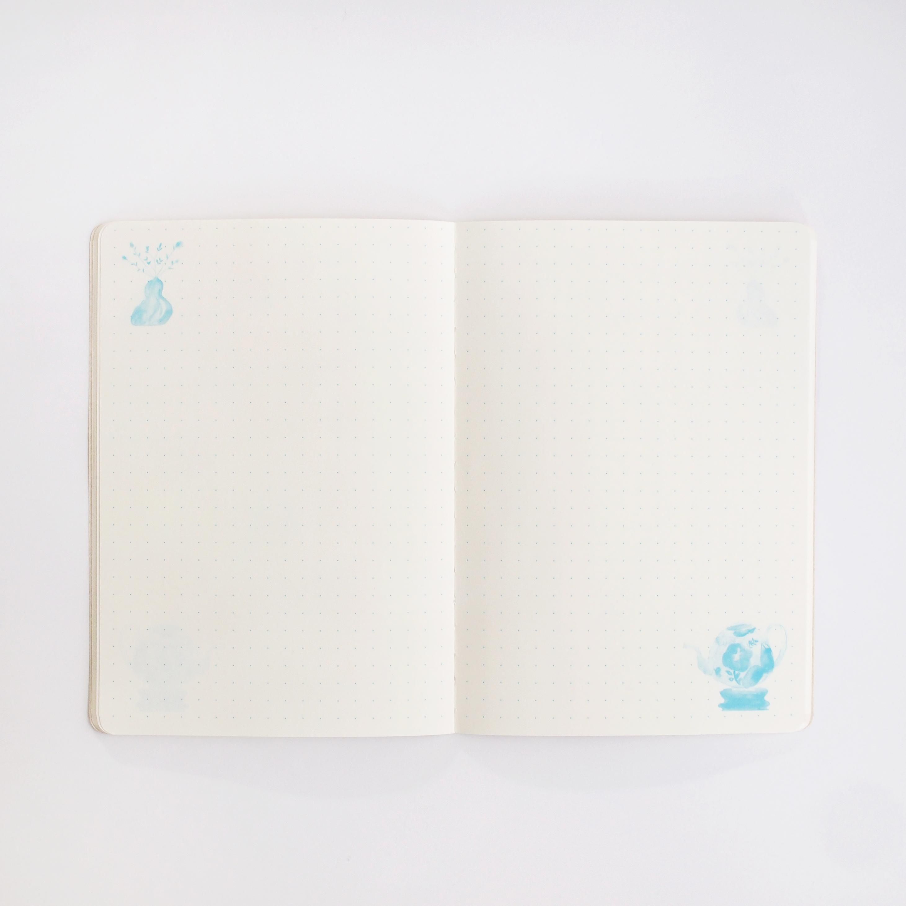 A6糸綴じノート「花瓶の棚」 - Papermessaage