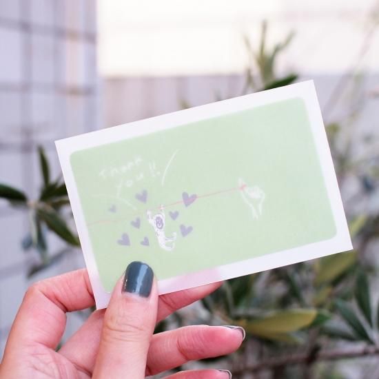 九井一　フォトカード&名刺　12枚セット カチャン Kachan monochrome - Style 01 カードケース 透明